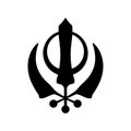 Kirpans Ã¢â¬â three curved swords, symbol of Sikhi religion. (Oriental Sacral Symbol).